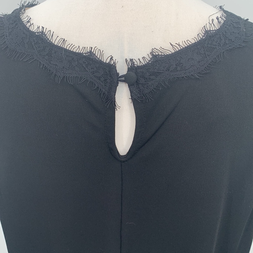 INC Black Plus Size Lace Blouse Size 1X - Picture 6 of 9